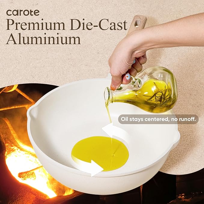 CAROTE 14 Pcs Pots and Pans Set NonstickCookware Set Kitchen Cooking Set with Utensil and Pan Protectors