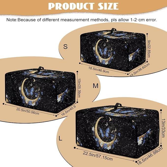 Dust-proof Toaster Oven Heat-Resistant Air Fryer Microwave Cover with Top Handle Side Protects Elevate Kitchen Style While Protecting Appliances Butterfly Moon Stars