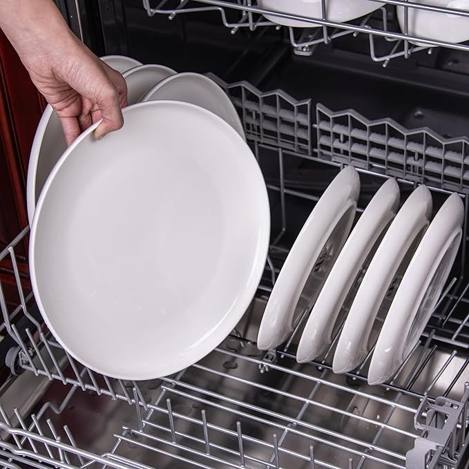 12-Piece Dinnerware Set for 4 White Porcelain Plates and Bowls Chip Resistant Dishwasher Microwave Safe