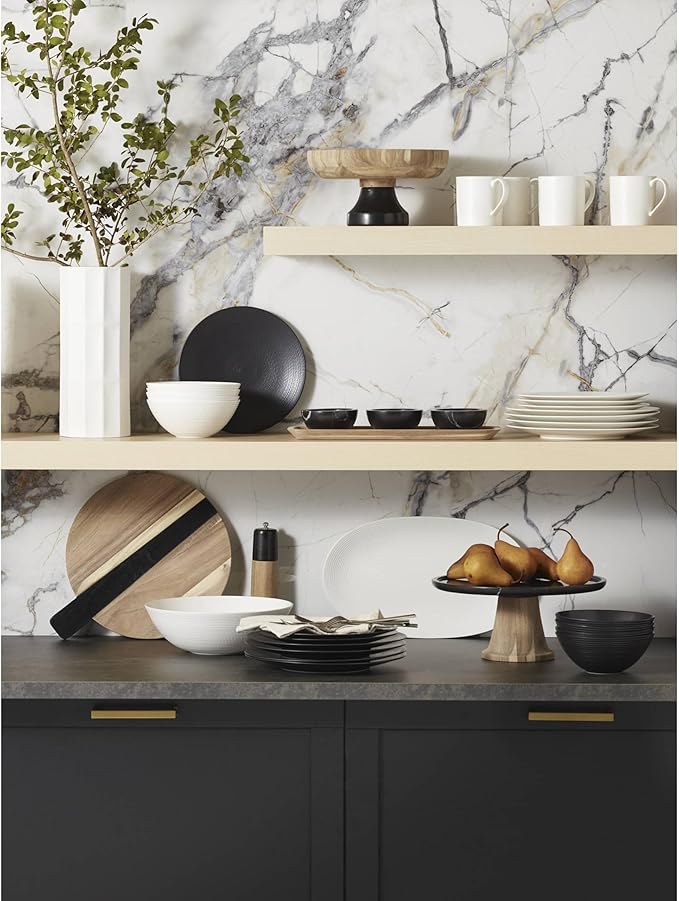 Lenox 895250 Lx Collective Black 12-Piece Set White