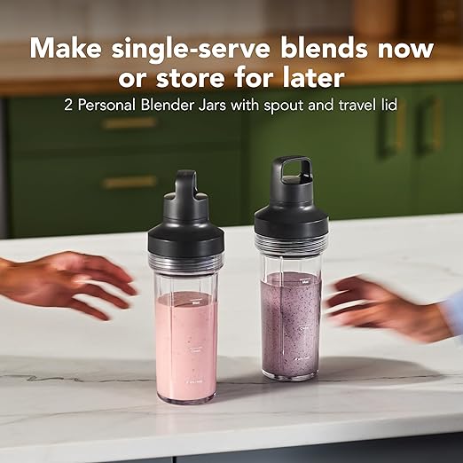 KitchenAid Pure Power Blender with 2 Personal Blending Jars 1700 Watt Peak Power* KSB2078 Black Matte