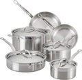 Hestan - ProBond Collection - Professional Clad Stainless Steel 10-Piece Ultimate Cookware Set Induction Cooktop Compatible