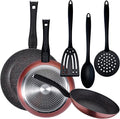 Pack of 3 Pans Diameter 20/24 and 28 cm + Set of 3 Kitchen Utensils