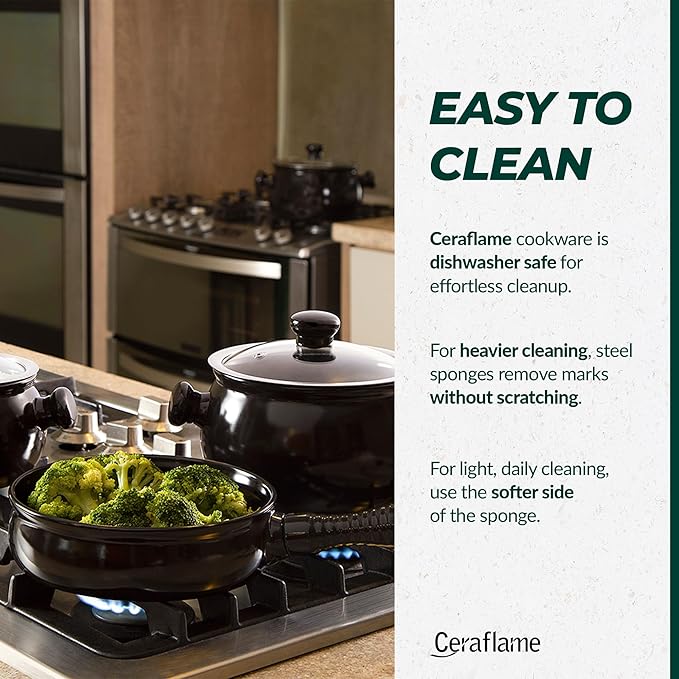 100% Ceramic Non Toxic Healthy Longlasting Lightweight Cookware Set - Oven Safe Up to 1200F Dishwasher Safe - PFAS PTFE PFOA PFOS - Tomato Red