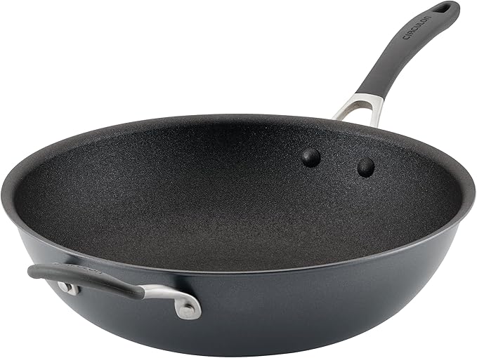 Circulon A1 Series with ScratchDefense Technology Nonstick Induction Stir Fry Pan 13.25 Inch Graphite