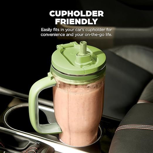 Ninja Blendboss™ | Personal Blender for Smoothies &amp Frozen Drinks | 26oz Travel Tumbler with LeakProof Lid Chug Spout &amp Detachable Straw | Auto-iQ Technology | Watermelon Bubble Gum | DB351GN