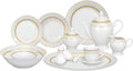 Lorren Home Trends 57-Piece Porcelain Dinnerware Set Beatrice Service for 8