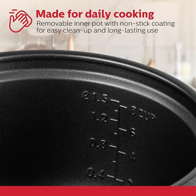 Holstein Housewares 16-Cup Cooked (8-Cup Uncooked) Rice Cooker Black – One-Touch Operation with Cook &amp Keep Warm Functions Perfect for Rice Quinoa Oatmeal Stews &amp Grains
