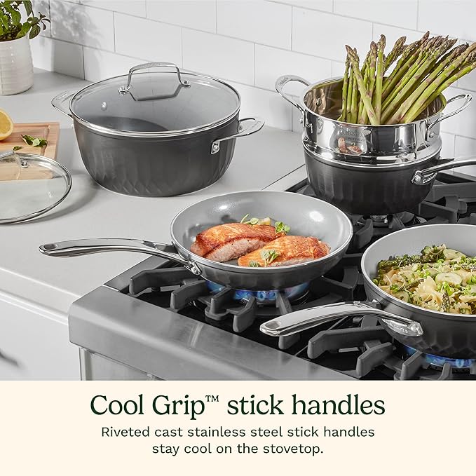 Cuisinart 11-Pc Color Impressions Ceramic Nonstick Set 58S-11BK
