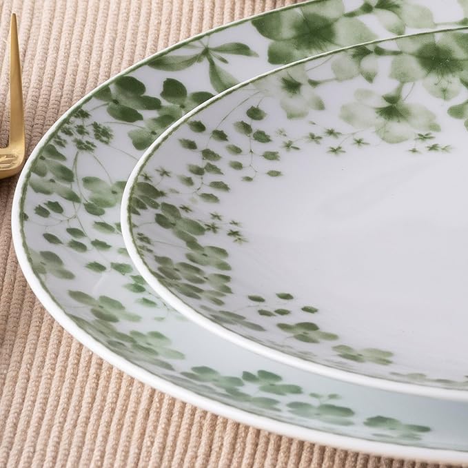 Noritake Bloomington Road Green 4-Piece Place Setting Serving for 1