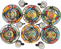 Talavera Dinnerware Set | 26-Piece Vibrant Floral Mexican Dishware