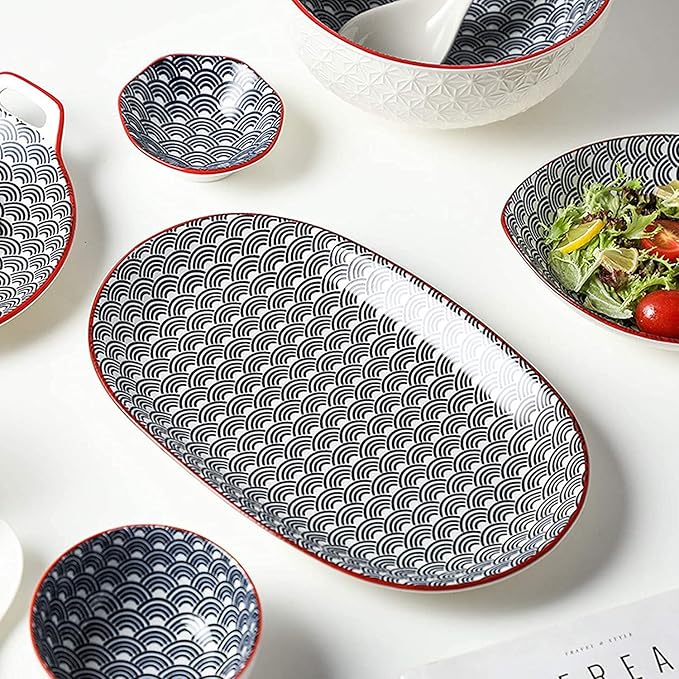 Dinnerware Sets - Luxury Gift Dishes Service Set Ceramics Dinner Sets 50 Pieces Porcelain Dinnerware Set | Cereal Bowl and Steak Plate Set for Family Gathering and Restaurant