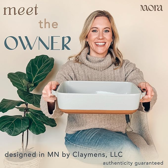 Mora 9x13in Deep Porcelain Baking Dish - Oven to Table Freezer Safe