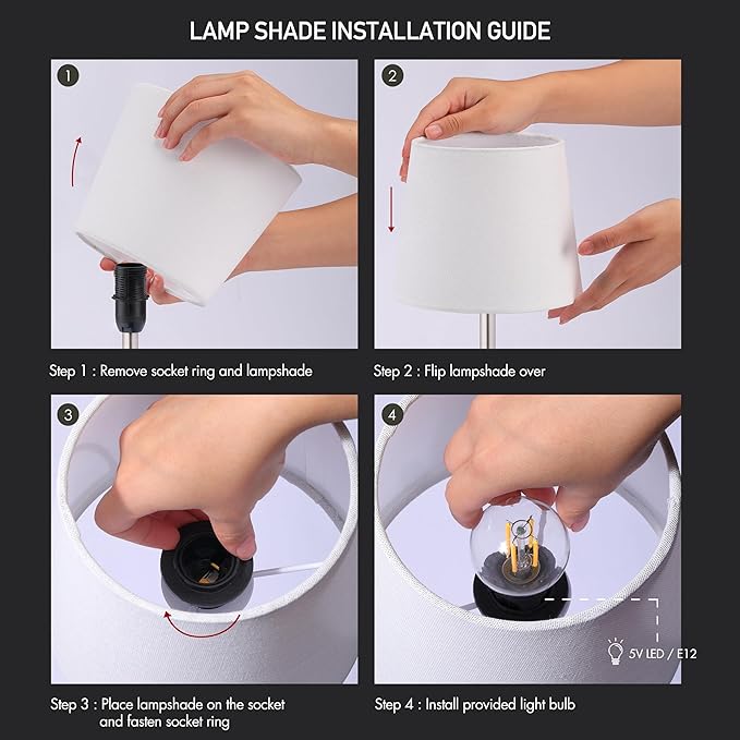 O’Bright Seraph mini – Cordless LED Table Lamp with Dimmer Built-in Rechargeable Battery 3-Level Brightness Patio Table Lamp Bedside Night Lamp Ambient Light for Restaurant Brushed Nickel