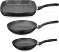 GSW Gourmet Granite 3-Piece Pan Set Aluminium / Plastic Black