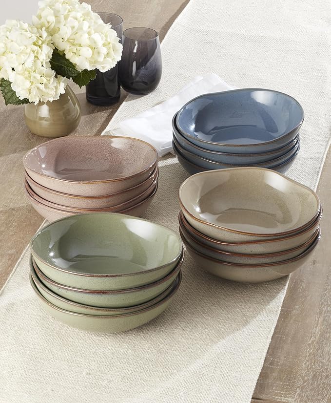 Oneida 899212 Organic Shades Clay Pasta Bowls Set Of 4 Service For 4