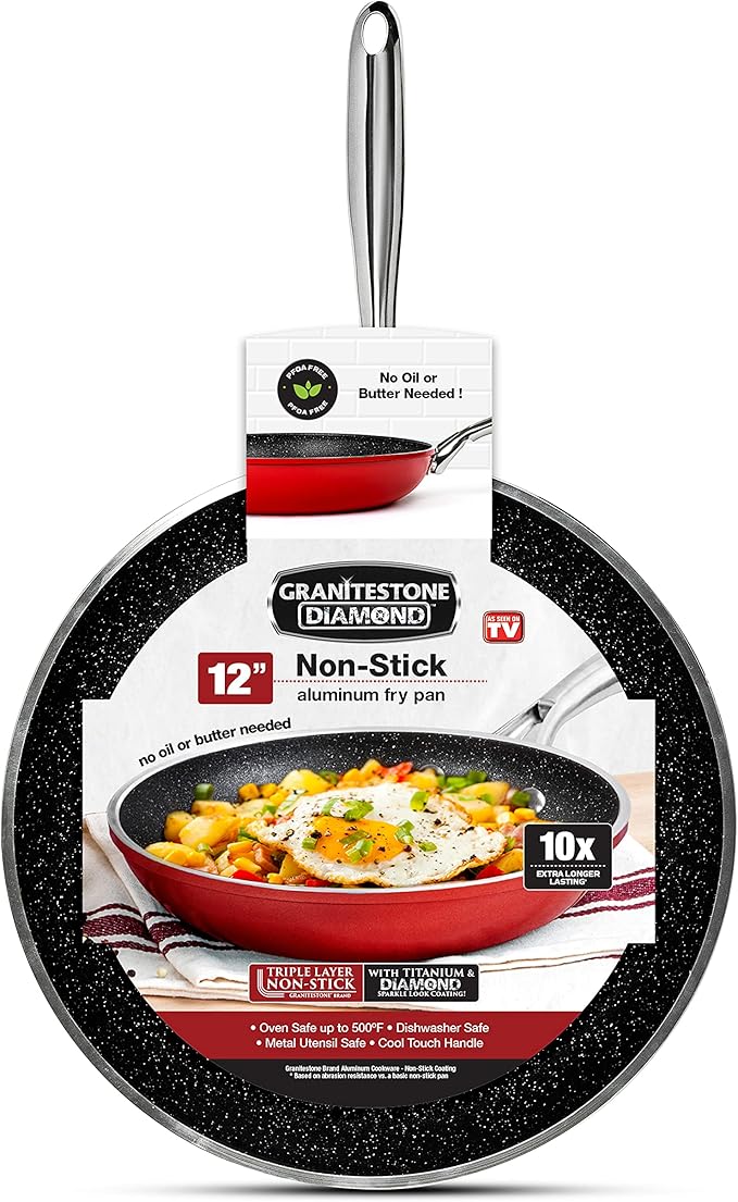 Granitestone Cookware Set Large Red