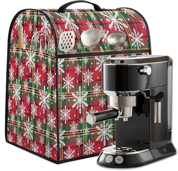 cfpolar Kitchen Aid Mixer Cover Compatible with 6-8 Quarts Christmas Snowflakes Xmas Stand Mixer Cover Kitchen Aid Mixers Accessories Appliance Organizer Bag Dust Covers with Zipper Pocket