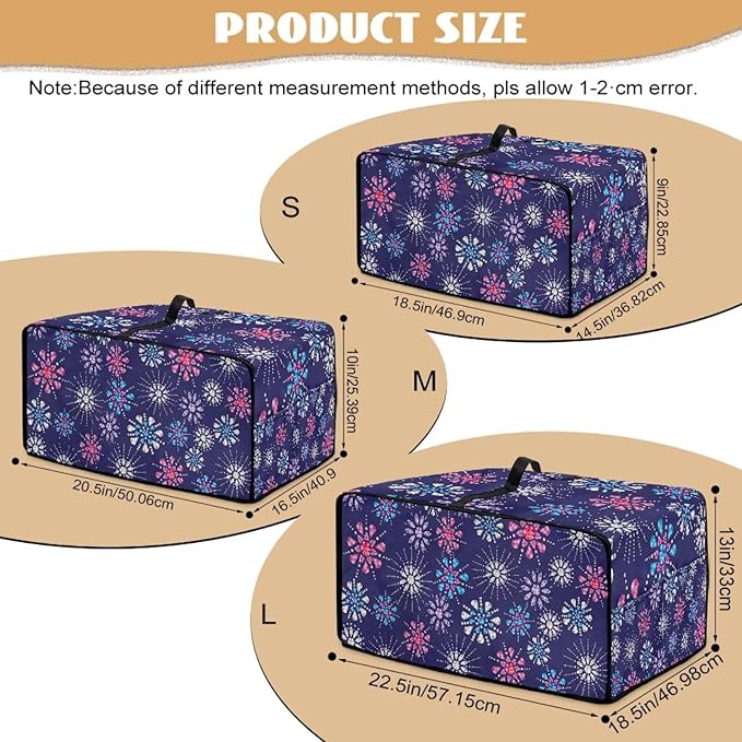 Flower Pattern Dustproof Toaster Oven Cover Waterproof Air Fryer Compatible for Air Fryer/French Door 360 Air Fryer Toaster Oven Combo With Organizing Side Pockets