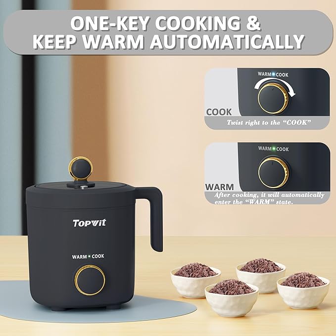 Topwit Hot Pot Electric &amp 1.2L Small Rice Cooker