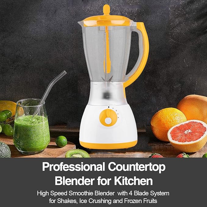 Blender Smoothie Maker 1000W High Speed Professional Smoothie Blender Adjustable Speed 1.5L Jar Kitchen Professional Food Processor Blender (Green)