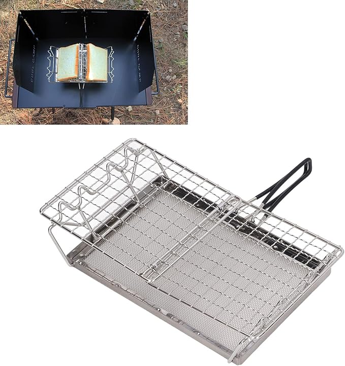 Folding Gas Toaster Convenient Practical Camping Stove Toaster for Outdoor