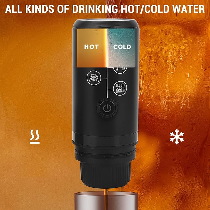 Portable Electric Espressos Maker 17 Bar Mini Travel Coffee Maker with Intelligent Control Panel Expresso Machines Car Capsule Coffee Makers Self Heating for Office Camping RV
