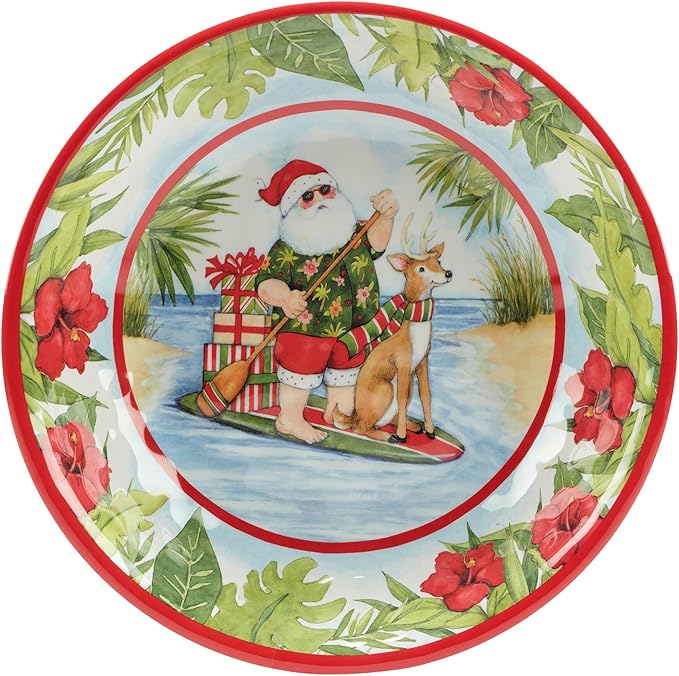 12 Piece Dinnerware Set Service for 4 Green Multi Color Red Holiday Casual Round Ceramic Dishwasher Safe
