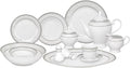 Lorren Home Trends 57-Piece Porcelain Dinnerware Set Ballo Service for 8