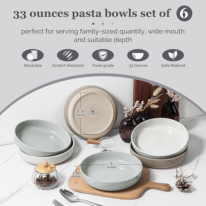 HaWare Dinnerware Sets 24-Piece Stoneware Plates and Bowls Set for 6 Ceramic Dish Set for Home Restaurant Chip and Scratch Resistant Microwave and Dishwasher Safe Speckled Multicolor