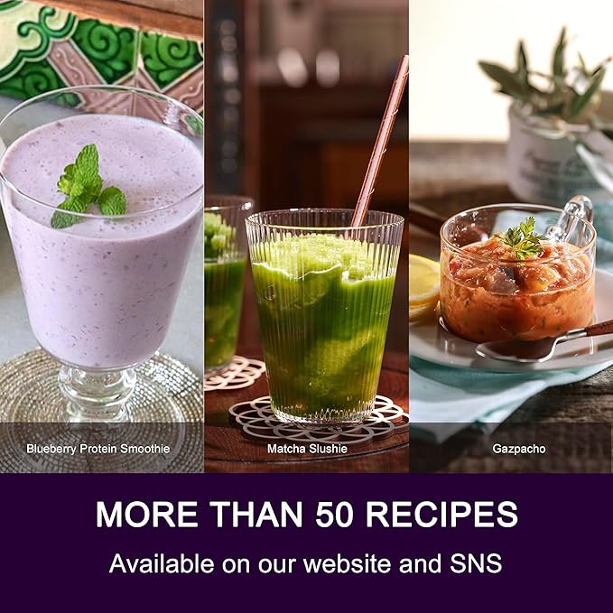 Tiger Smoothie Blender - Japanese Smoothie Maker for Smoothies Crushed Ice Milkshakes Soups Purees Sauces Matcha with Degree Diagonal-Blade Food Processor
