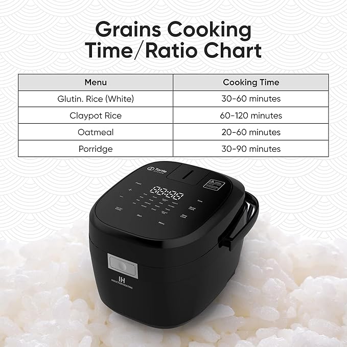 Tartle Kitchen IH103 Pressure Induction Heating Rice Cooker and Warmer 6 cup - Japan style - IH Technology with Steamer (1.5L)