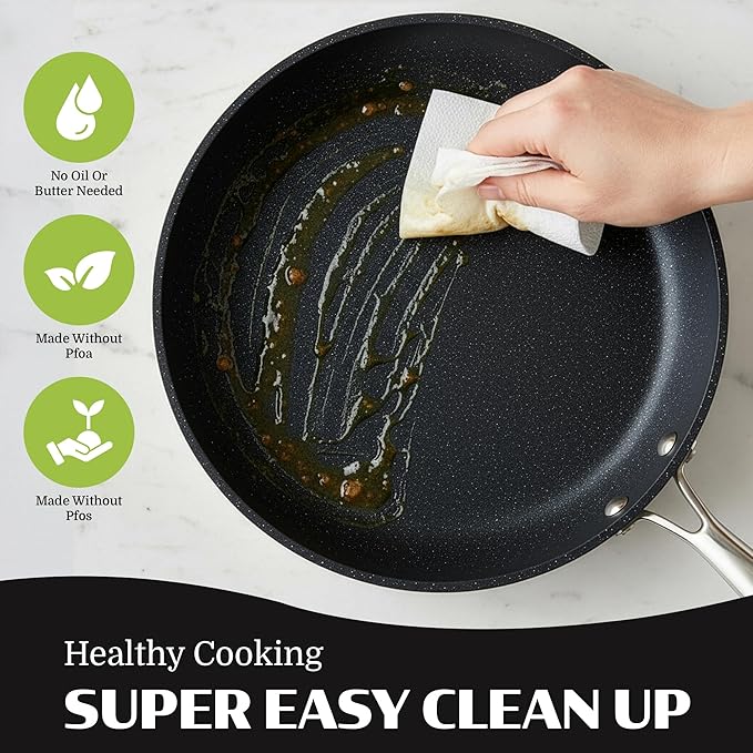 Granitestone Ceraluxe 20 Pc Ceramic Cookware Set Nonstick Complete Pots and Pans Set Non Stick for Kitchen with Bakeware Utensils &amp Steamer Non Toxic Made Without PFOA PFOS Oven &amp Dishwash