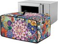 Doojoayie Colorful Floral Toaster Cover 4 Slice Bread Making Machine Dust Protector Dust-proof Appliance Covers for Toaster/Small Appliance/Air Fryer