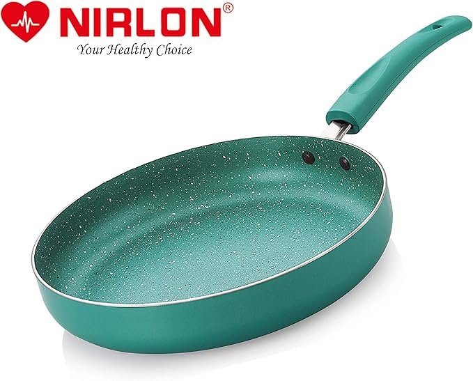Nirlon Galaxy Induction and Gas Compatible Non Stick Aluminium 2 Piece Cookware Set [1 Flat Roti Tawa 26cm|1 Fry Pan 24cm - 1.5 Liter]