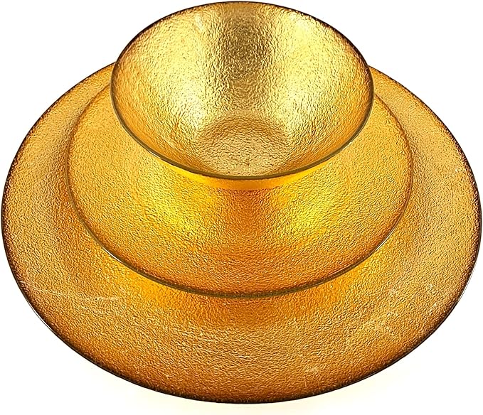 AURA 12PC Dinnerware Set Gold