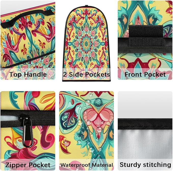cfpolar Kitchen Aid Mixer Cover Compatible with 6-8 Quarts Mandala Art Flowers Stand Mixer Cover Kitchen Aid Mixers Accessories Appliance Organizer Bag Dust Covers with Zipper Pocket
