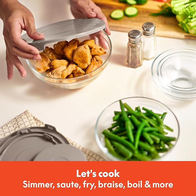 bella 21 Piece Kitchen Set with EverGood™ Ceramic Nonstick Coating Dishwasher &amp Oven Safe All Stovetops Compatible Tempered Glass Lids &amp Cool Touch Handles Seaglass