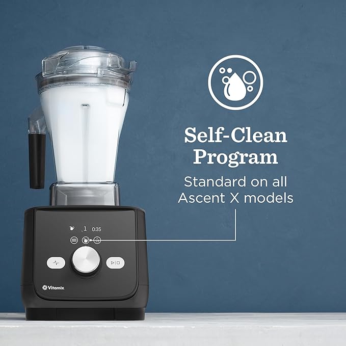 Vitamix Ascent X5 Blender with 10 Blending Programs Self-Cleaning Program Professional-Grade Blender for Smoothies Soups and More Stainless-Steel Blades 48 Oz Container Graphite Metal Finish