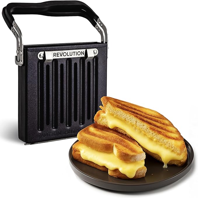 Revolution Toastie Press (Works With All Toasters) Conveniently Toast Delicious Grilled Cheeses Quesadillas and Paninis in Your Toaster
