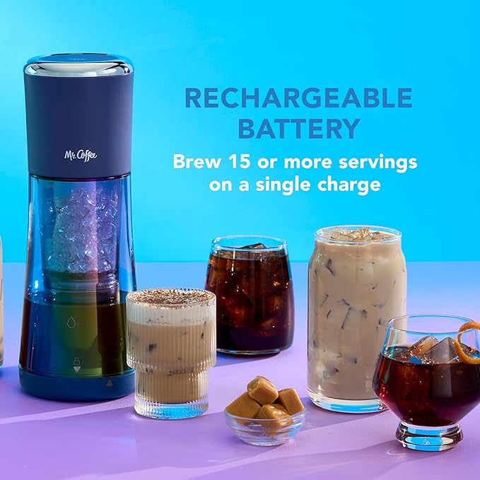 Mr. Coffee® Express Cold Brew Coffee Maker 10-Minute Cold Brew Coffee Machine Indigo