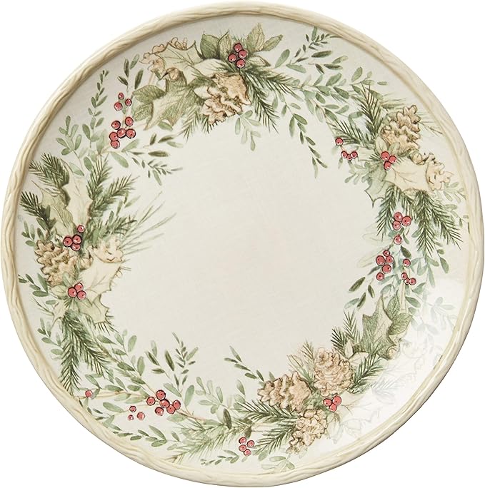 Certified International 89044RM Holly and Ivy 16pc Dinnerware Set Service for 4Multicolored