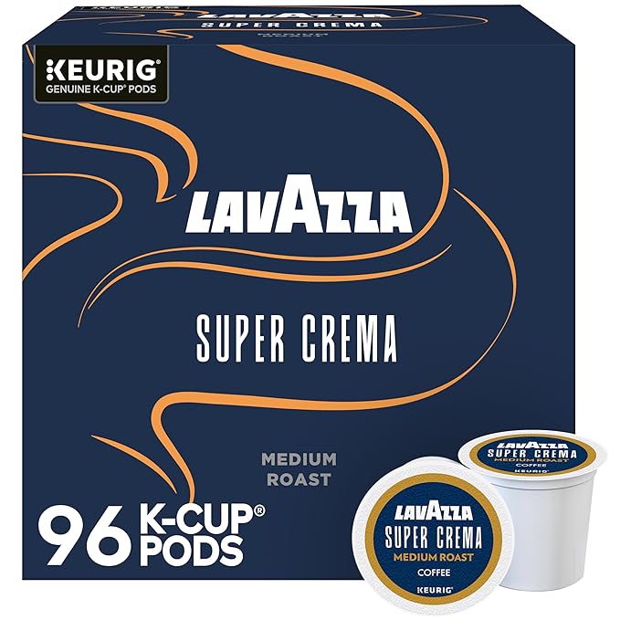 Lavazza Super Crema Single Serve Keurig® K-Cup® Pods Medium Espresso Roast Coffee 1 Box 96 Count