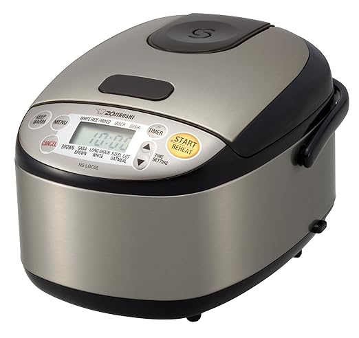 Zojirushi EP-PBC10 Gourmet d'Expert Electric Skillet &amp NS-LGC05XB Micom Rice Cooker &amp Warmer 3-Cups (uncooked) Stainless Black