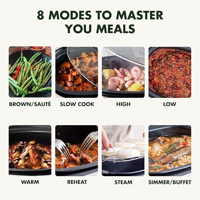 GreenPan GP5 Hard Anodized Healthy Ceramic Nonstick 9.5” and 11” Frying Pan Skillet Set 8-in-1 Programmable 6QT Electric Slow Cooker 5-Piece Cooking Utensil Set PFAS &amp PFOA-Free Blue