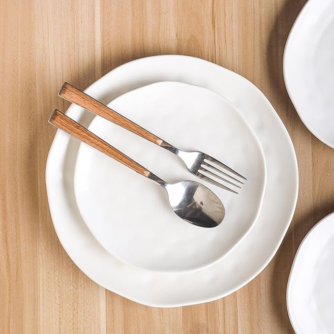 Stone lain Ivy Porcelain Dinnerware Set 24-Piece Service for 6 White