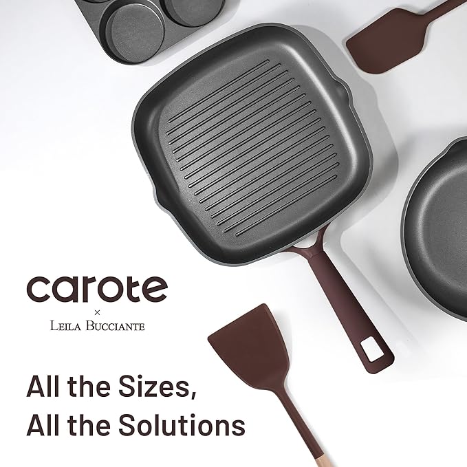 CAROTE 31PCS Pots and Pans Set Nonstick Cookware Set Kitchen Non Stick Induction Titanium Cookware Non-toxic Granite Cooking set PFOA Free