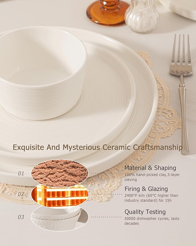 Dinnerware sets plates and bowls sets modern platesCeramic Dinnerware Sets12 Pieces Porcelain Lightweight PlatesScratch Resistant Dish Set (style - 10 4 - Set (12pcs))