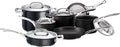 Circulon Infinite Induction Hob Pan Set - 7 Piece Non Stick Pots and Pans Set with Stainless Steel Lids &amp Handles Premium Dishwasher Safe Cookware Black