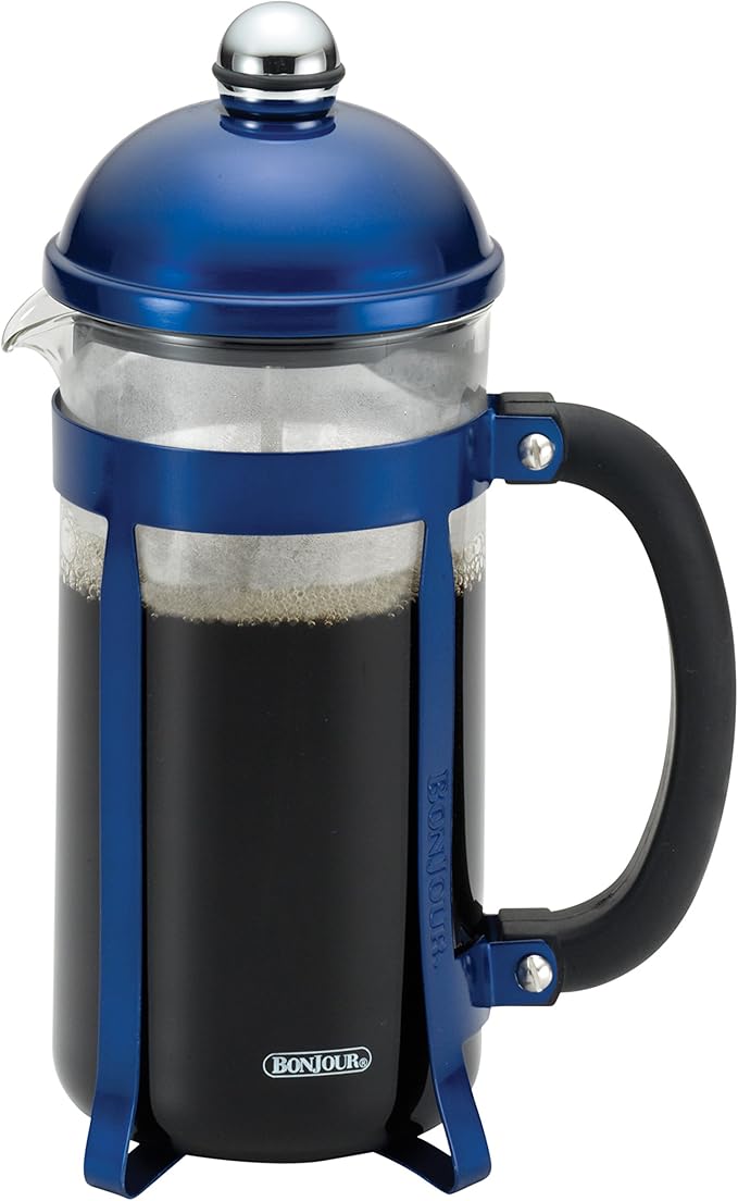 BonJour Coffee 8-Cup Maximus French Press Blue